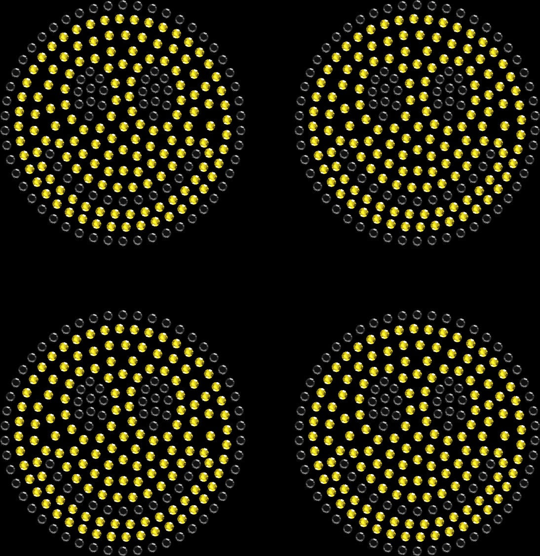 Copy of Sheet of 6 Happy Smiley Face Emoji Rhinestone Transfer Hotfix DIY Bling Iron On Applique Custom Choose Any Colors Size 1.5" x 1.5"