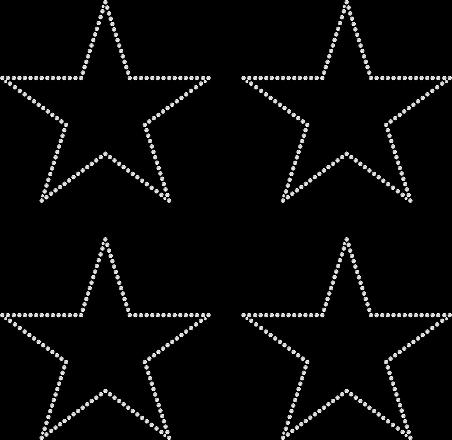 Set of 5 Stars Outline 5" Inches Rhinestone Transfer Hotfix DIY Bling Iron On Applique Custom Choose Colors