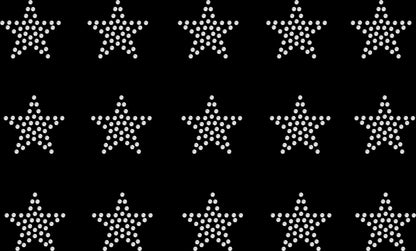 Set of 15 Filled Stars Estrella Rhinestone Transfer Hotfix DIY Bling Iron On Applique Custom Choose Colors Size 1 Inch 1"