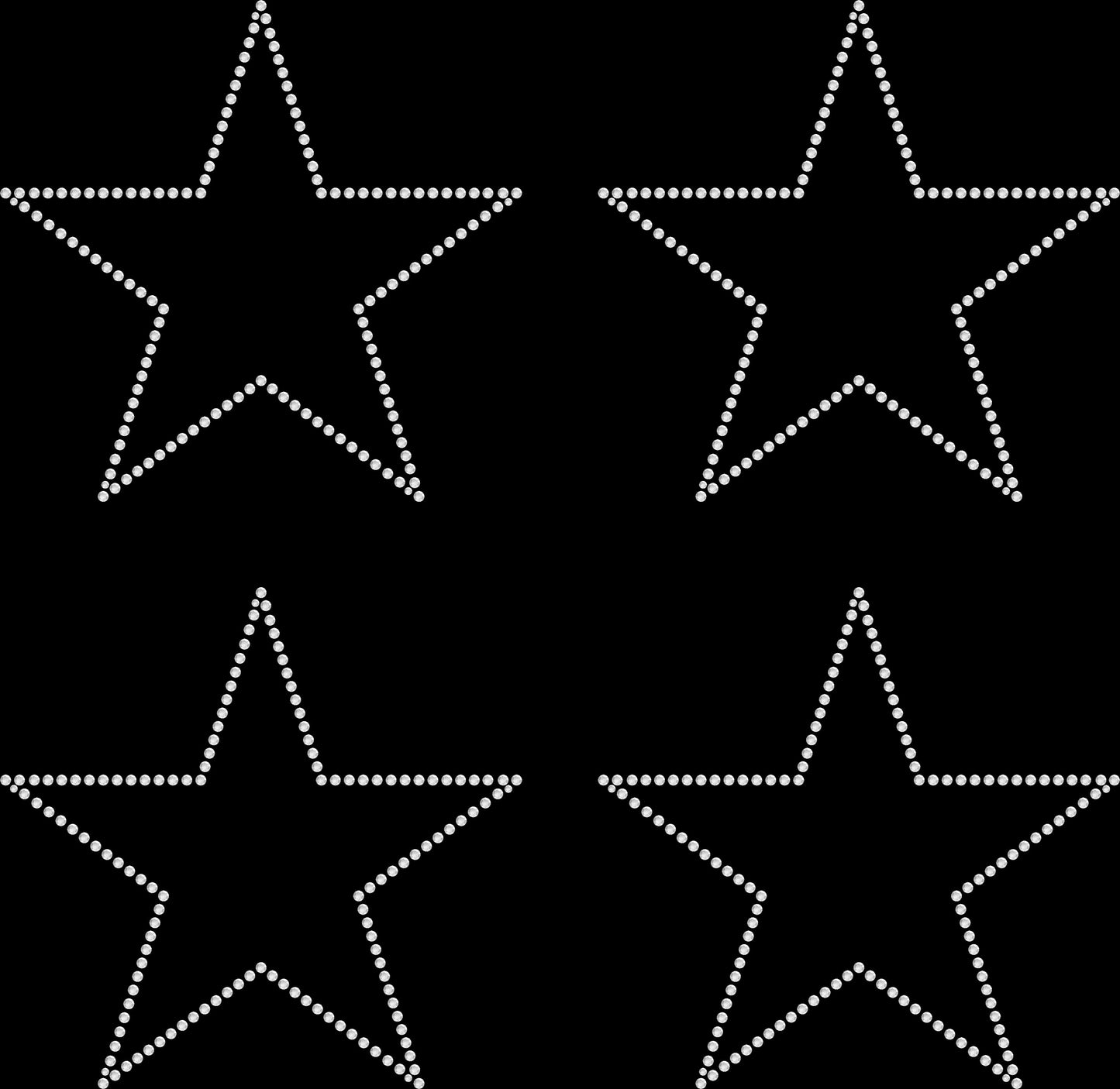 Set of 5 Stars Outline 5" Inches Rhinestone Transfer Hotfix DIY Bling Iron On Applique Custom Choose Colors