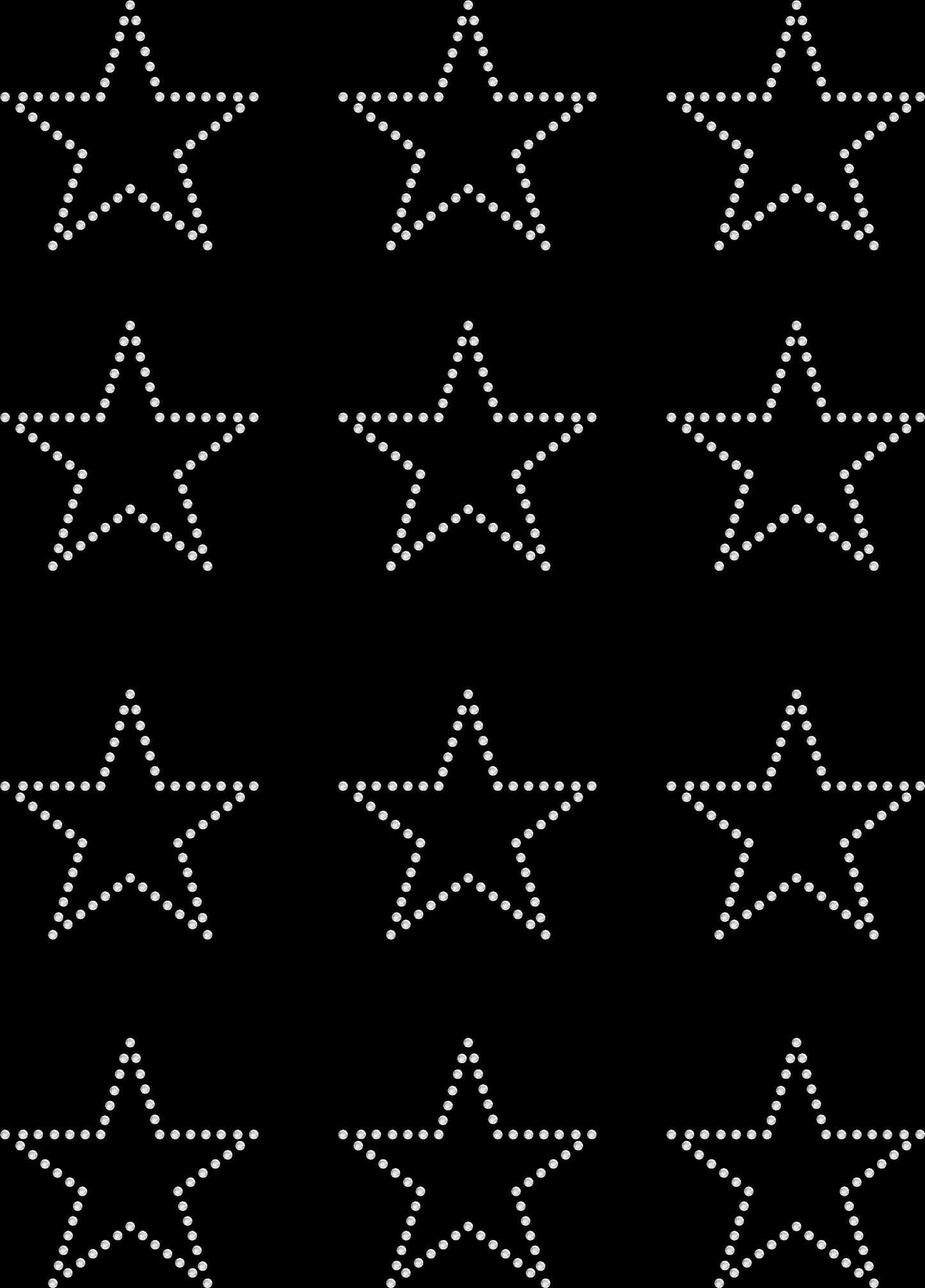 Set of 12 Stars Outline 2" Inches Rhinestone Transfer Hotfix DIY Bling Iron On Applique Custom Choose Colors