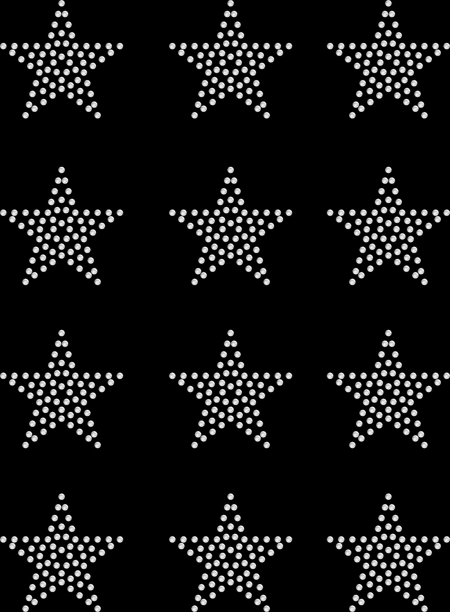 Set of 12 Stars 2" Inches Rhinestone Transfer Hotfix DIY Bling Iron On Applique Custom Choose Colors