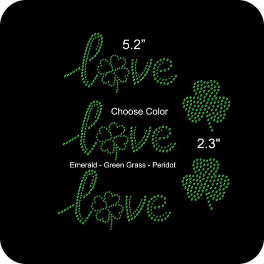 Set of 2 Leprechaun Irish Shamrock Hat St. Patrick Love Clover Rhinestone Transfer Hotfix DIY Bling Iron On Applique Custom Choose Color